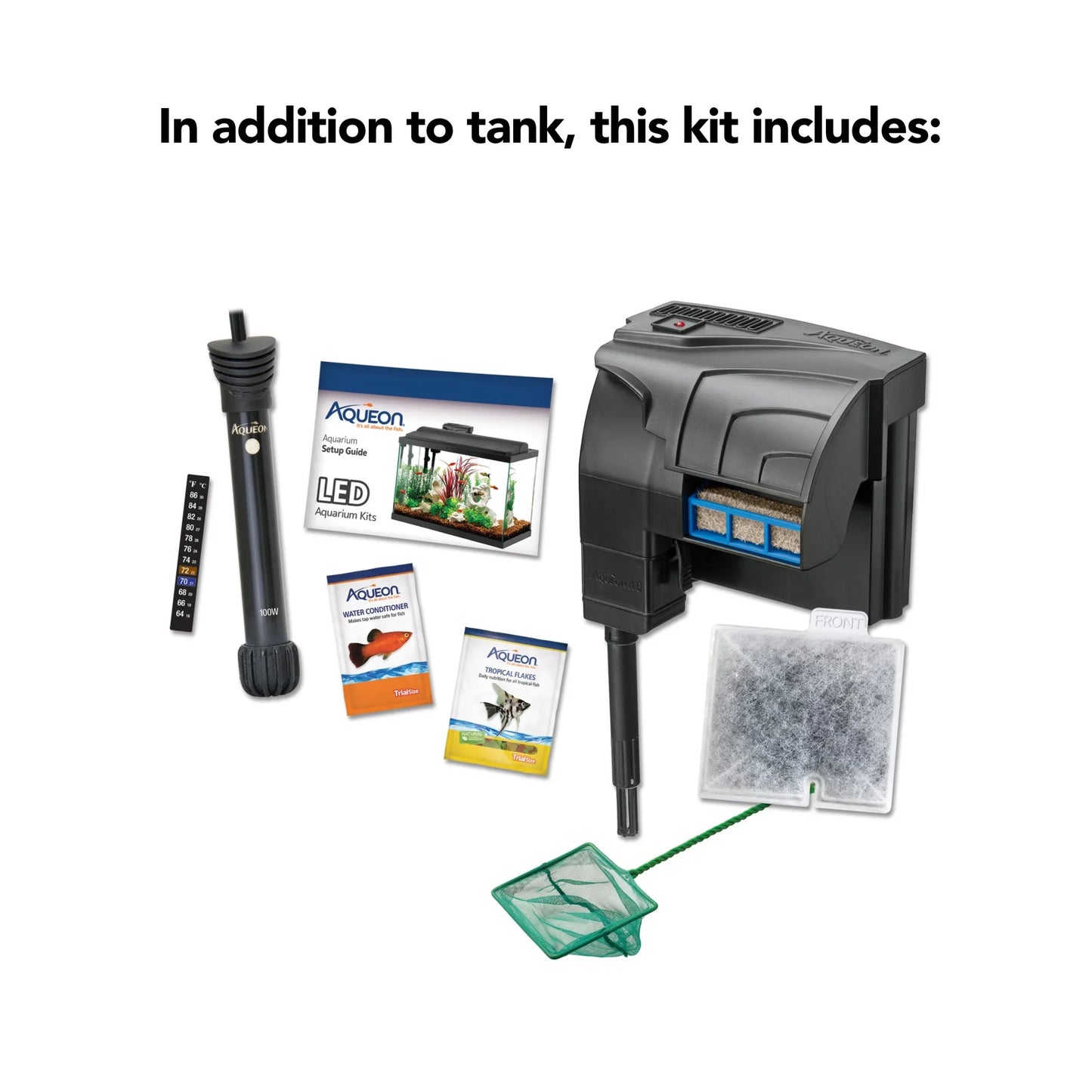Aquarium Fish Tank Starter Kit with LED Lighting 20-Gal