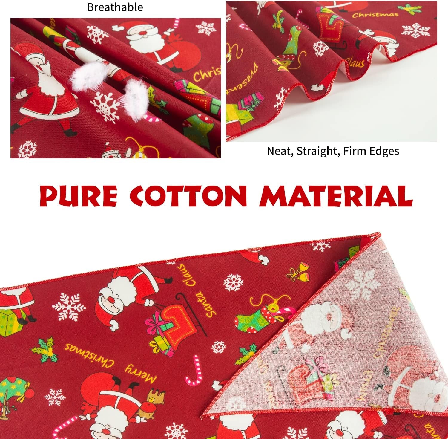 Merry Christmas Dog Bandana Pet Triangle Scarf- 2 Pack Dog Holiday Bandanas Bib Cat Bandana Christmas - Seasonal Dog Bandana Cotton Neckerchief, Ideal Gift for Pet Cat Kitten Dog Puppy Doggy