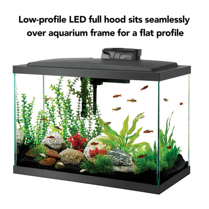 Aquarium Fish Tank Starter Kit with LED Lighting 20-Gal